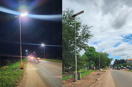 60sets SLZ-100W All In One Solar Light in Tanzania