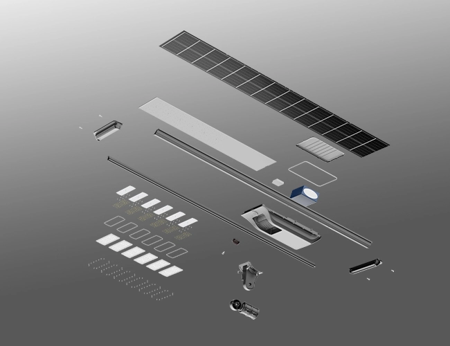 remote control solar led light with microwave motion sensoran slv25