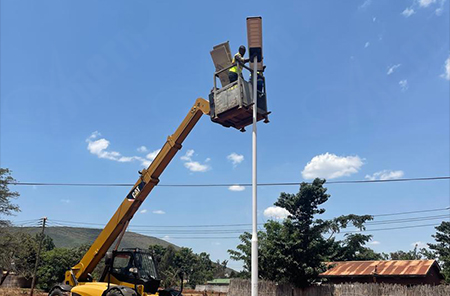 Solar Public Street Lights in Geita Region was be in the process of construction