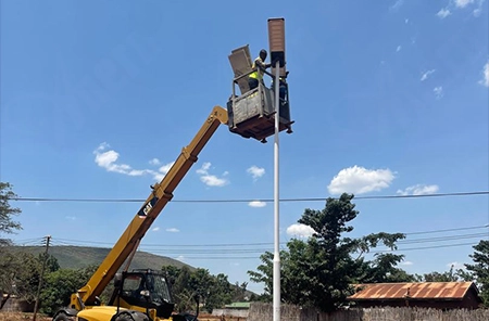 100sets Solar Public Street Lights in Geita region