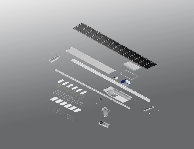 led solar street light with remote control 